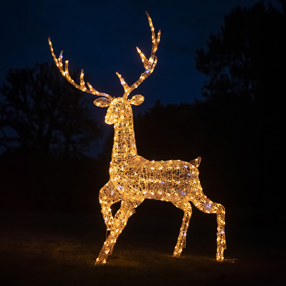 The Christmas Centre 350 LED Soft Acrylic Light-Up Grand Stag Reindeer 6.5ft Image 9