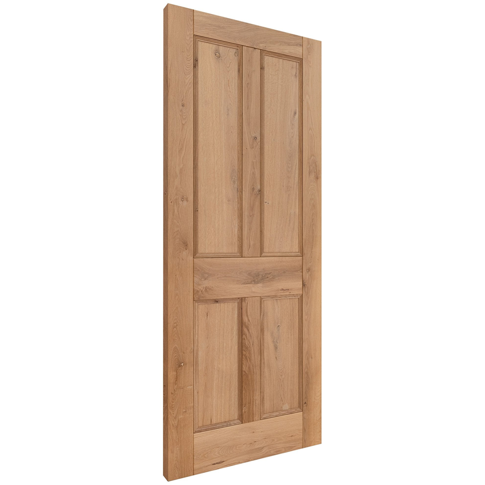 Victorian Rustic Oak 4 Panel Internal Door 1981 x 686 x 35mm Image 3