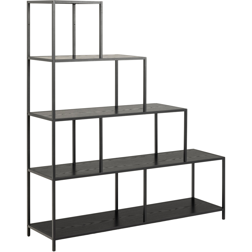 Florence Seaford 4 Shelf Black Bookcase Image 2