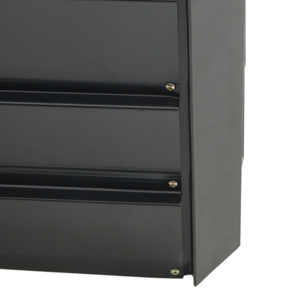 Living and Home 3.7 x 3.7ft Black L-Shaped Weather Resistant Steel Raised Garden Bed Image 5