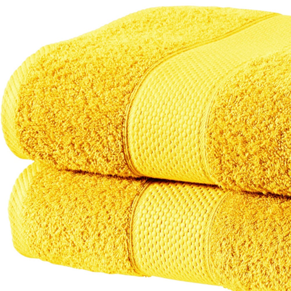 Imperial Ringspun Combed Cotton Ochre Turkish Bath Sheet Image 2