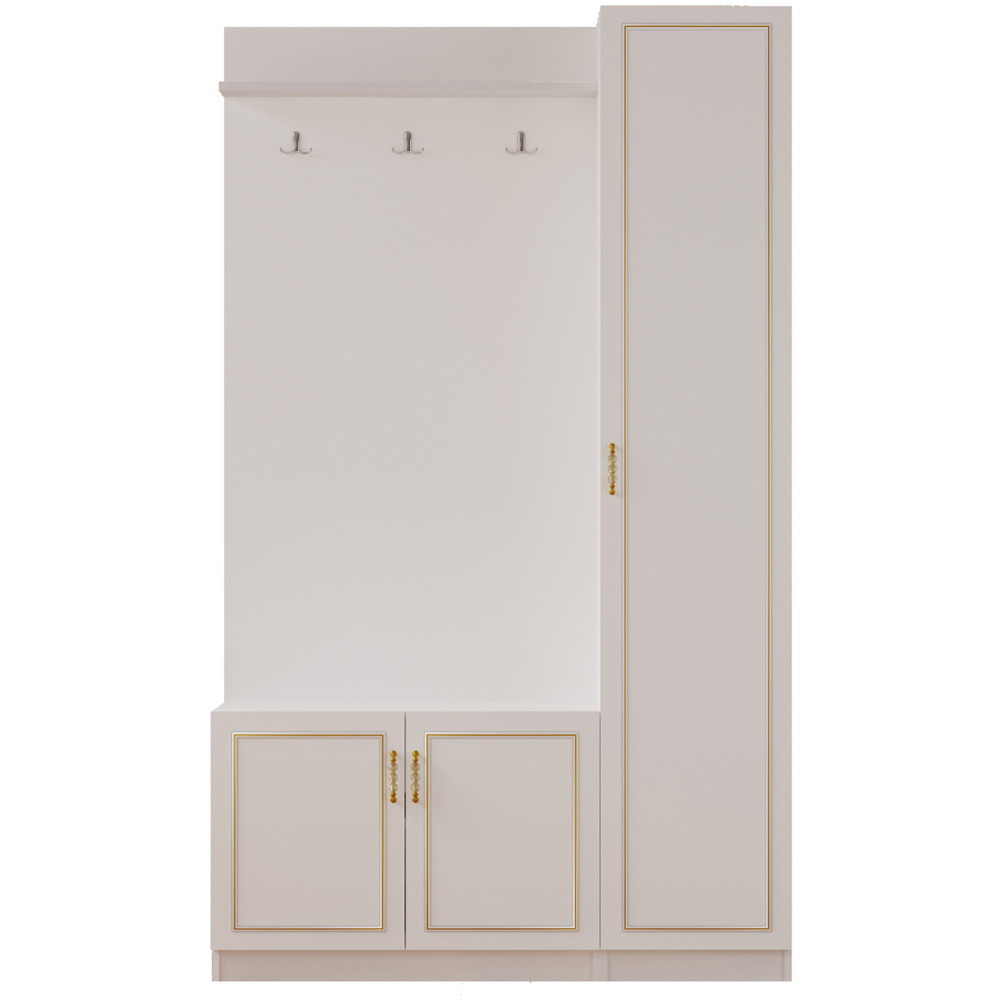 Evu MARIE 3 Door Gold and White Hallway Unit Image 2