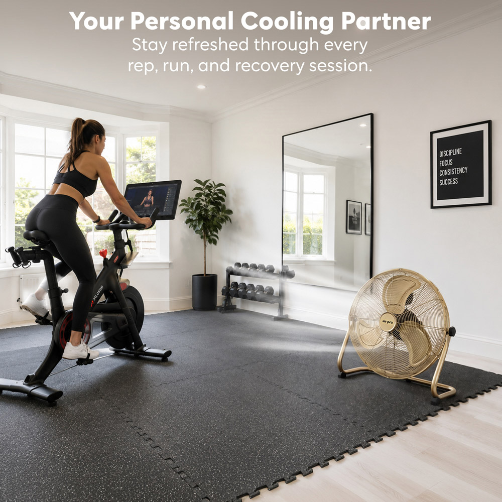 Air Pro Gold 3 Speed Powerful Air Cooling and Circulating Floor Fan 20 inch Image 4