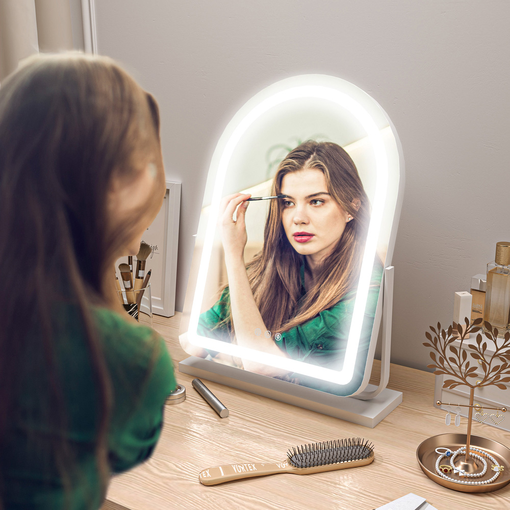 Portland 3 Colour 360 Degree Rotation LED Lighted Vanity Mirror with Touch Screen Image 3