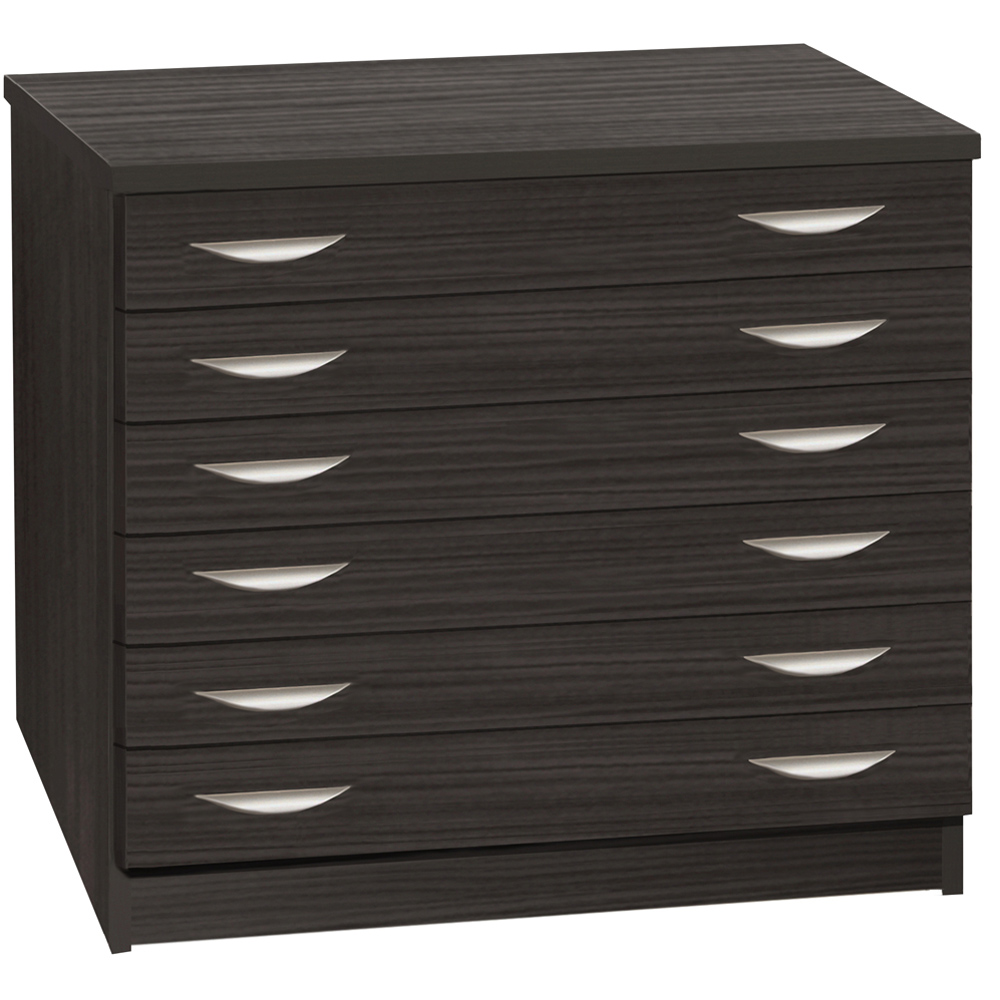 R White Cabinets 6 Drawer Black A2 Plan Chest of Drawers Image 2