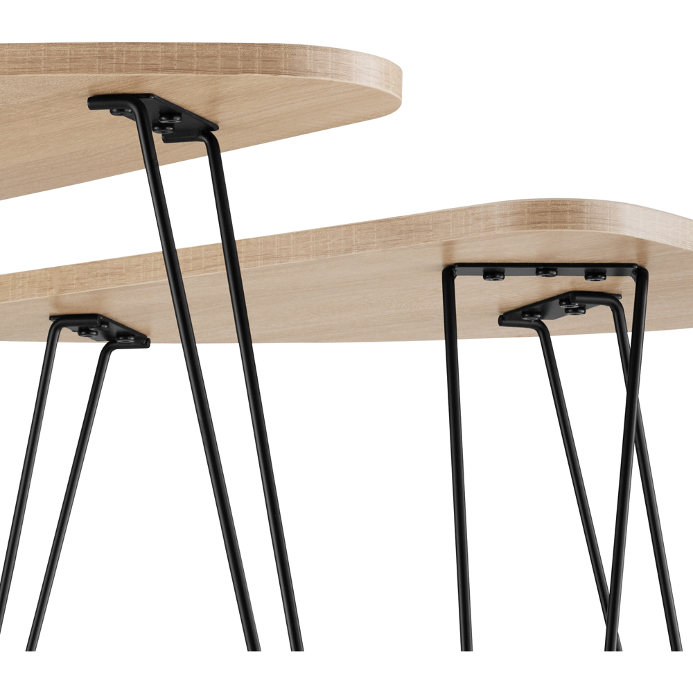 tectake Richmond Light Oak Sonoma Wooden Nest of Tables Set of 2 Image 7