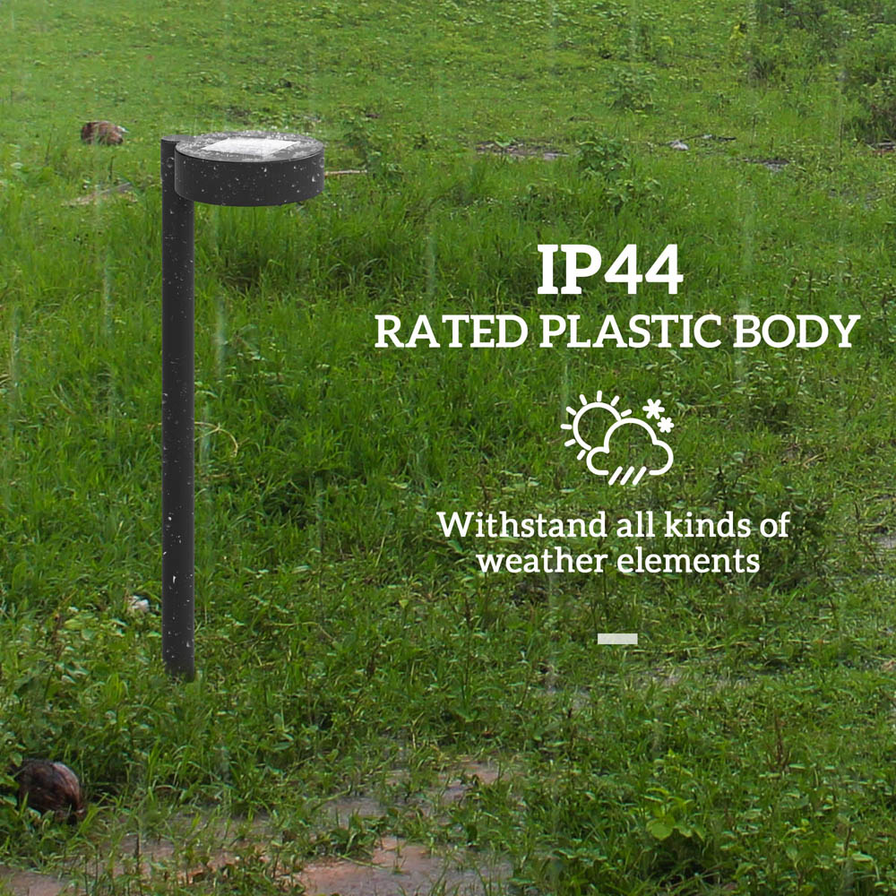 Outsunny Set of 8 Black Outdoor Solar Stake Light Image 6