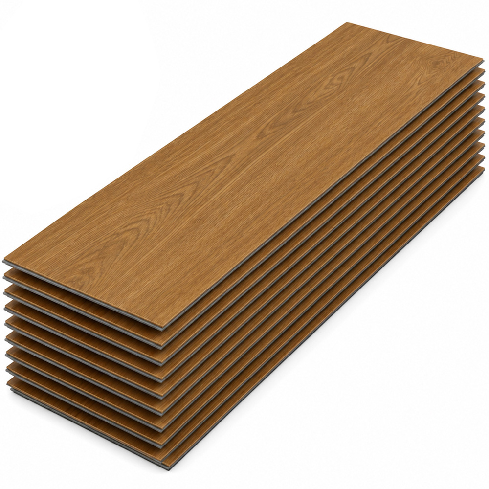 Britwall English Oak Wood-Embossed SPC Vinyl Flooring 1220 x 181mm 10 Pack Image 2