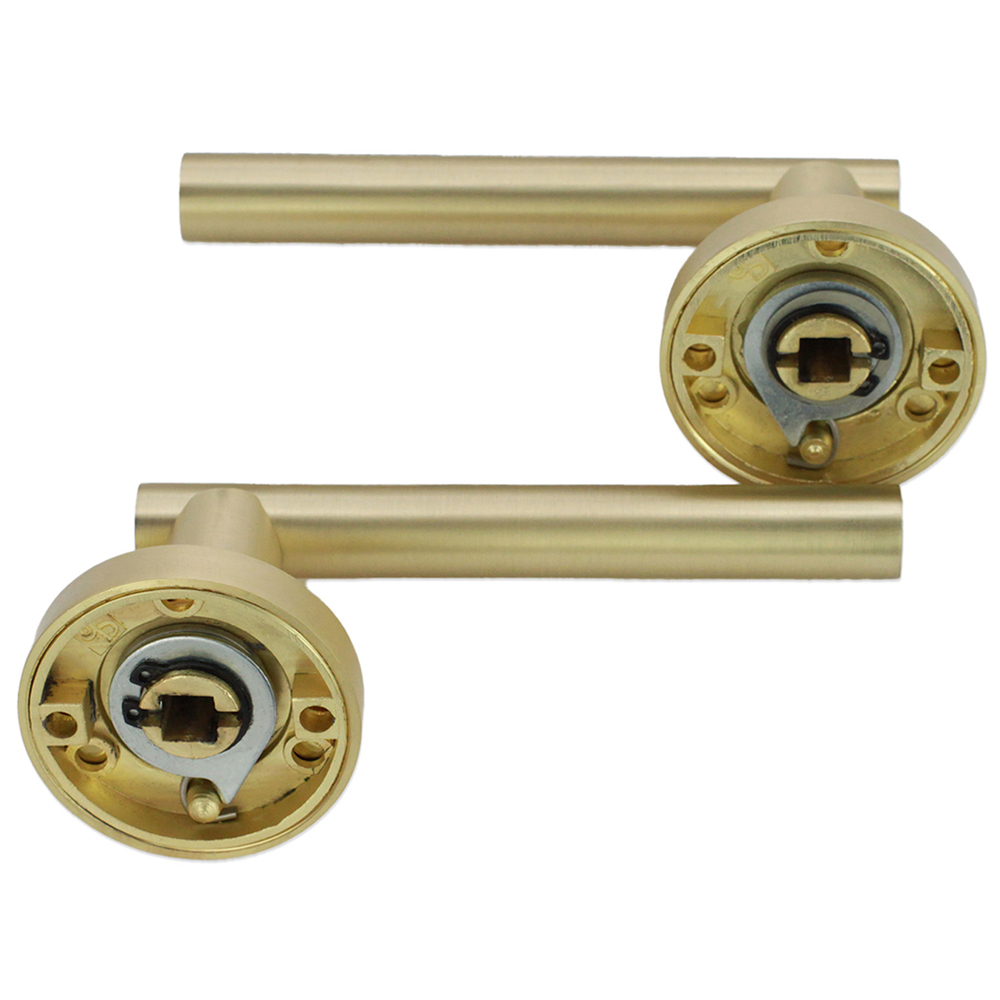 Spira Brass Jura Satin Brass Lever Door Handle 2 Pack Image 3