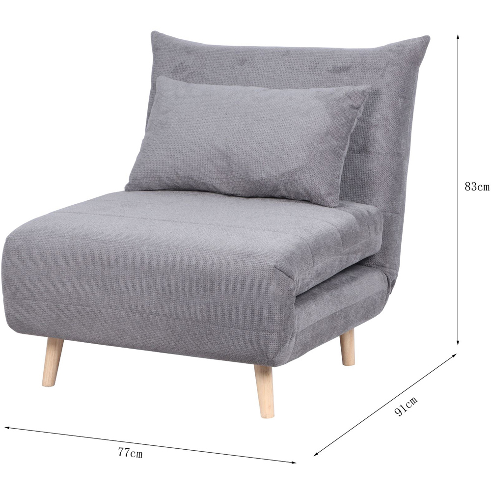 Home Source Lorena Single Grey Sofa Bed Image 3