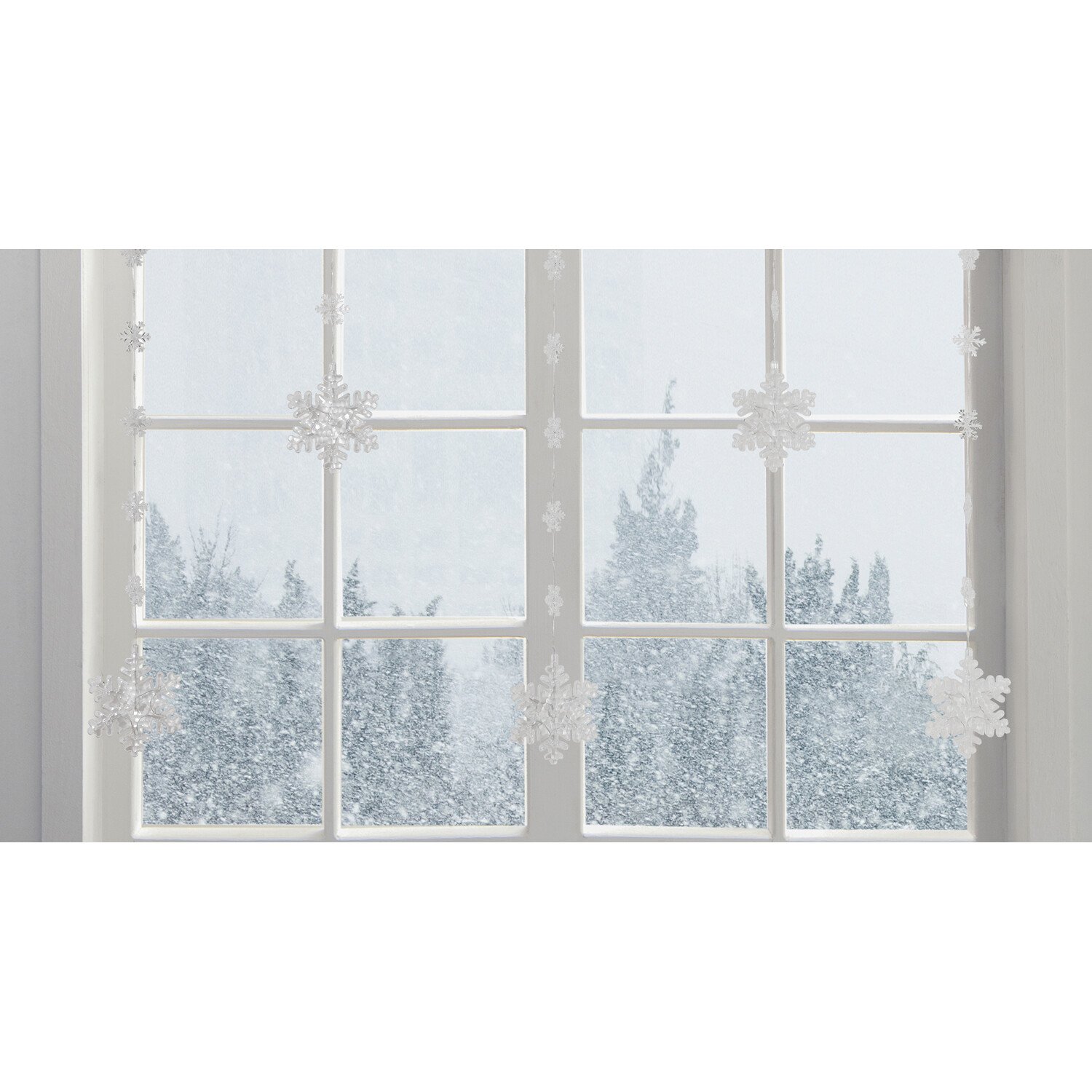 Snowflake LED Curtain Light - White Image 7