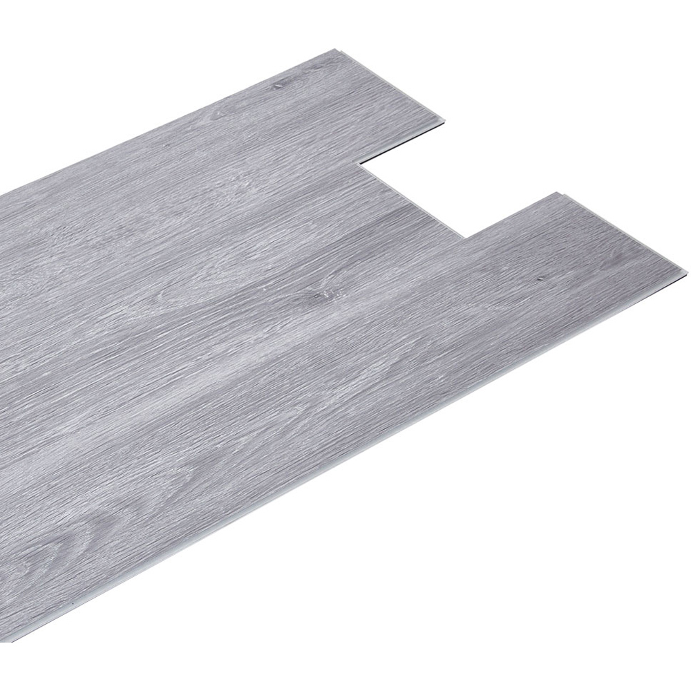 Living and Home Light Grey Wood Grain Rectangle PVC Flooring 20 Pack Image 3