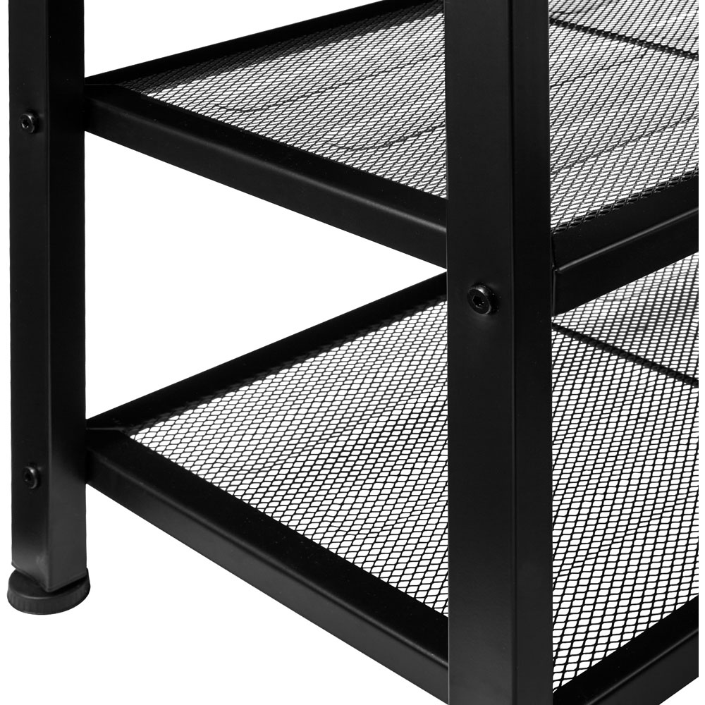tectake Taunton 2 Grid Shelf Dark Wood Shoe Rack Image 8