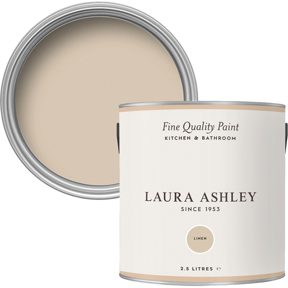 Laura Ashley Kitchen and Bathroom Linen Emulsion Paint 2.5L Image 1