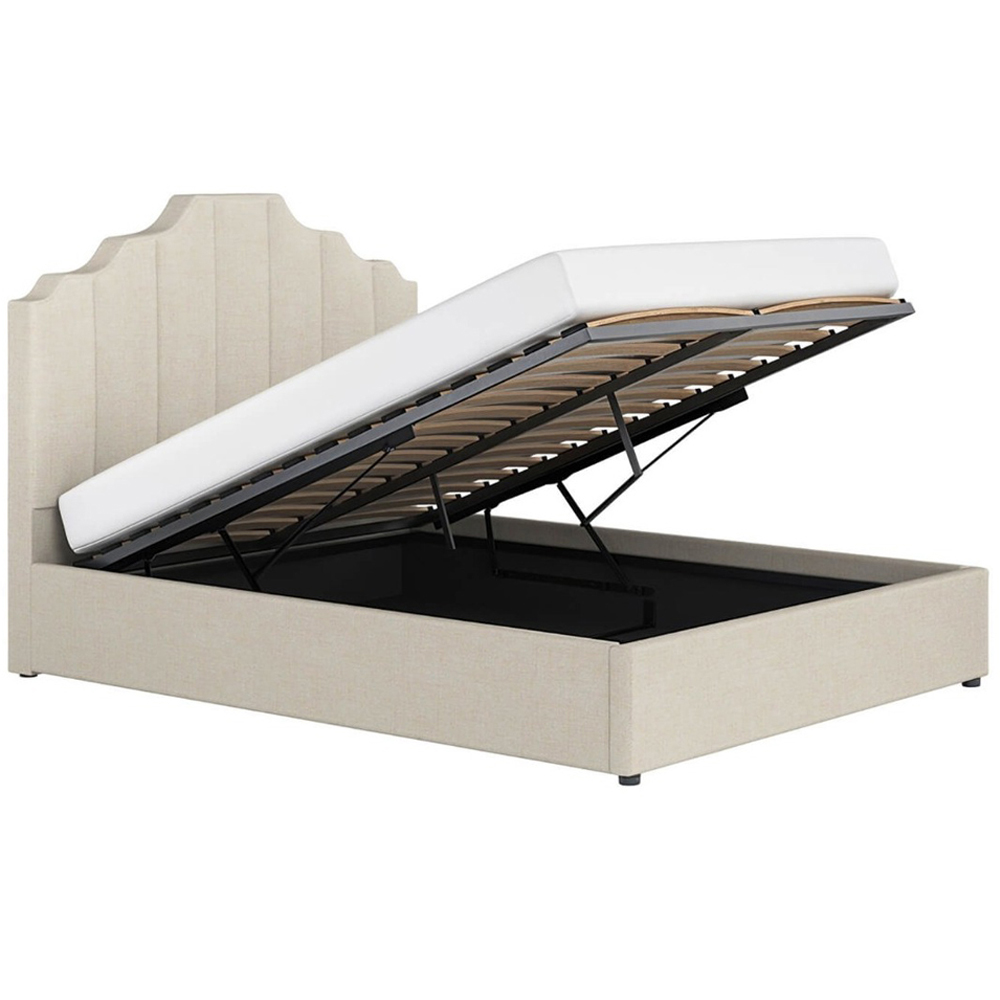 Flair Margot King Size Beige Fabric Ottoman Bed Image 3