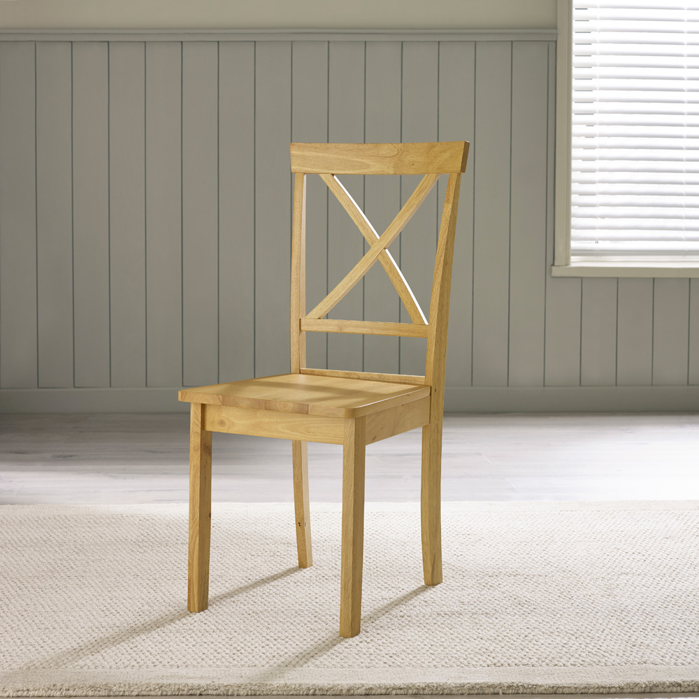 Furniturebox Fowey Marros 4 Seater Wooden Extendable Dining Set Oak Effect Image 9