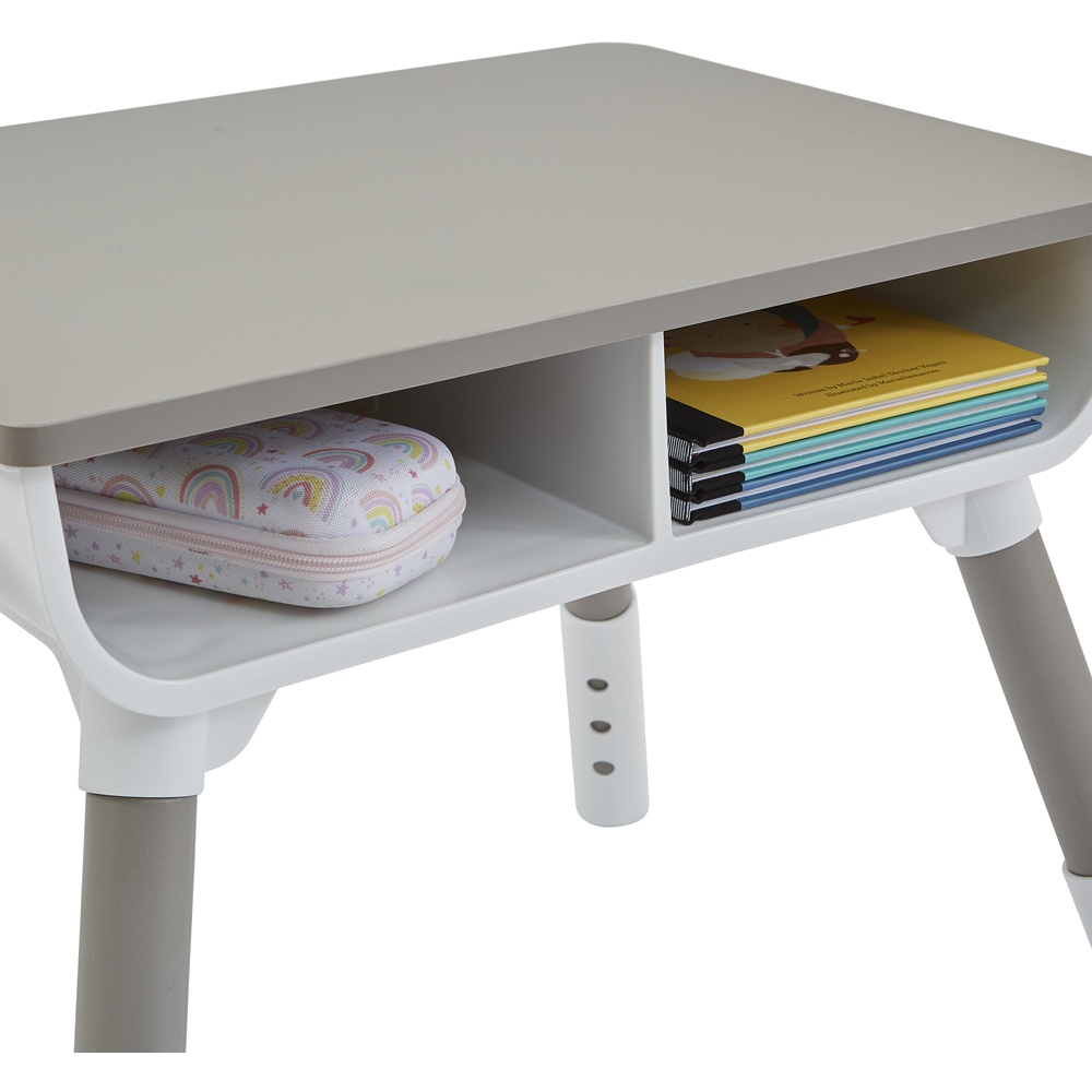 Liberty House Toys White and Grey Adjustable Table and Chair Set Image 6