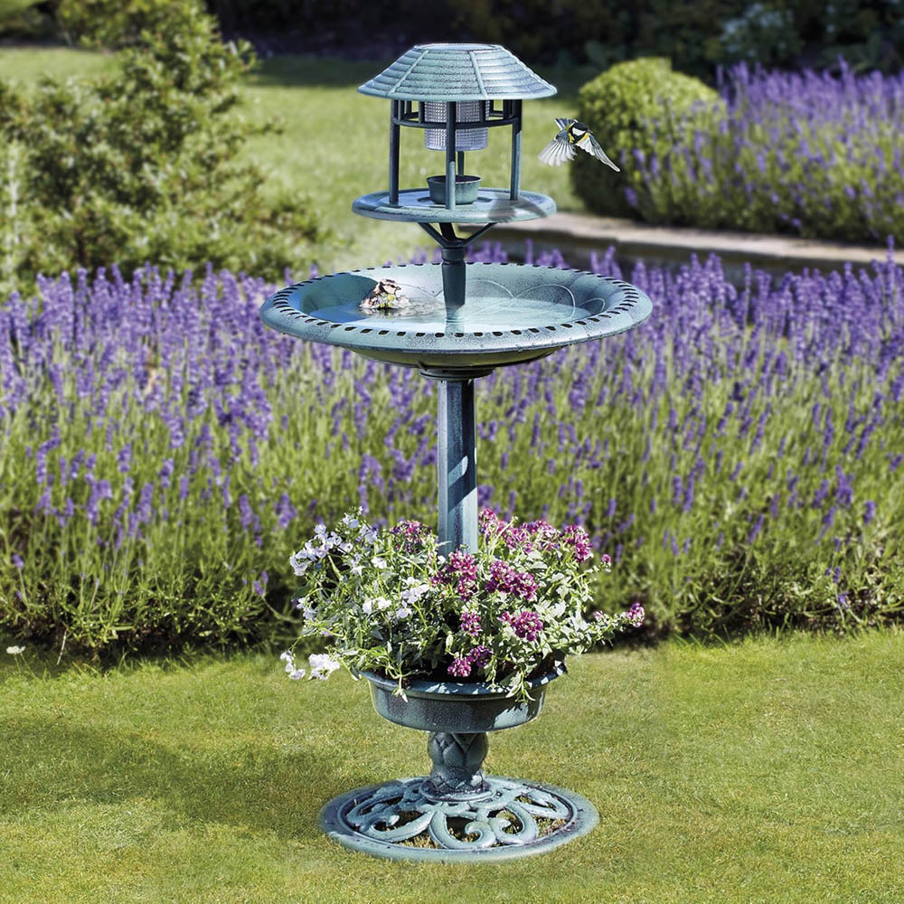 Garden Gear Garden Gear Solar Light Verdigris Bird Hotel Image 2