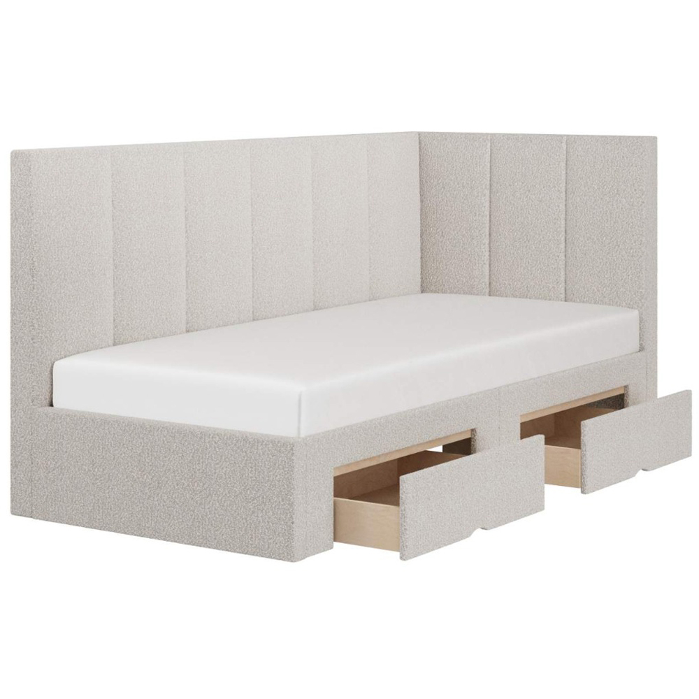 Flair Harley 2 Drawers Beige Boucle Bed Frame Image 3