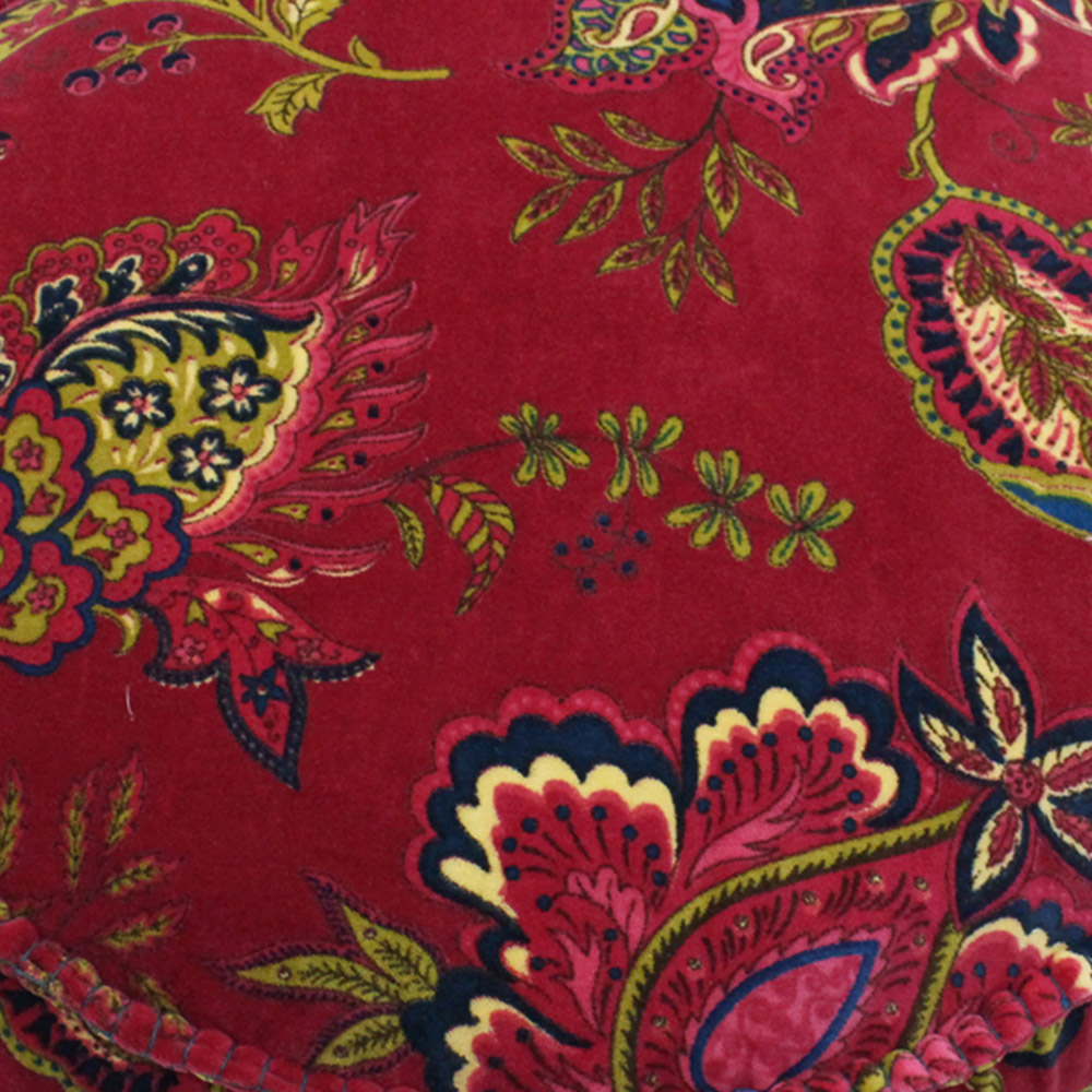 Paoletti Malisa Pomegranate Paisley Round Cushion Image 3