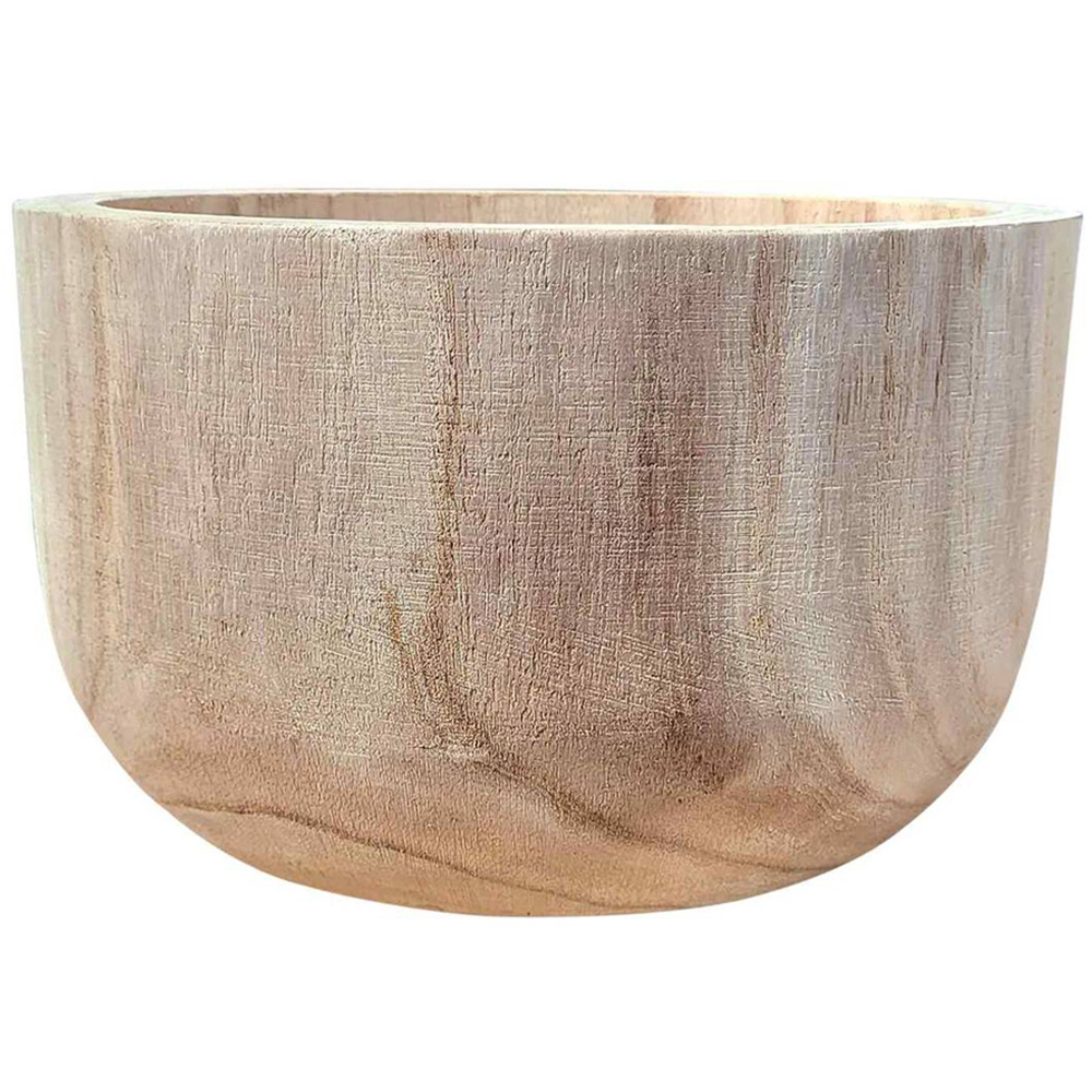 LECHUZA Hortico Gaia Wooden Round Indoor Plant Pot 43 x 29cm 2 Pack Image 3