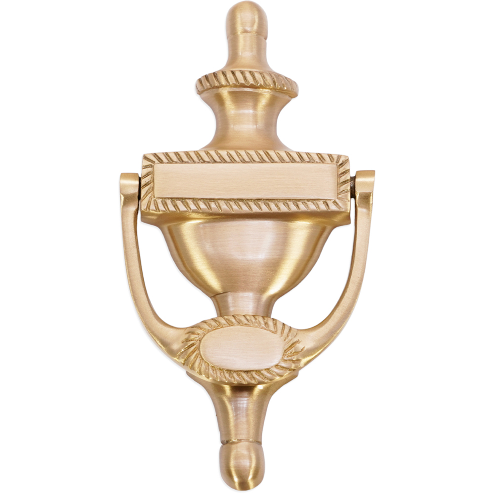 Spira Brass Satin Brass Georgian Door Knocker Image 3