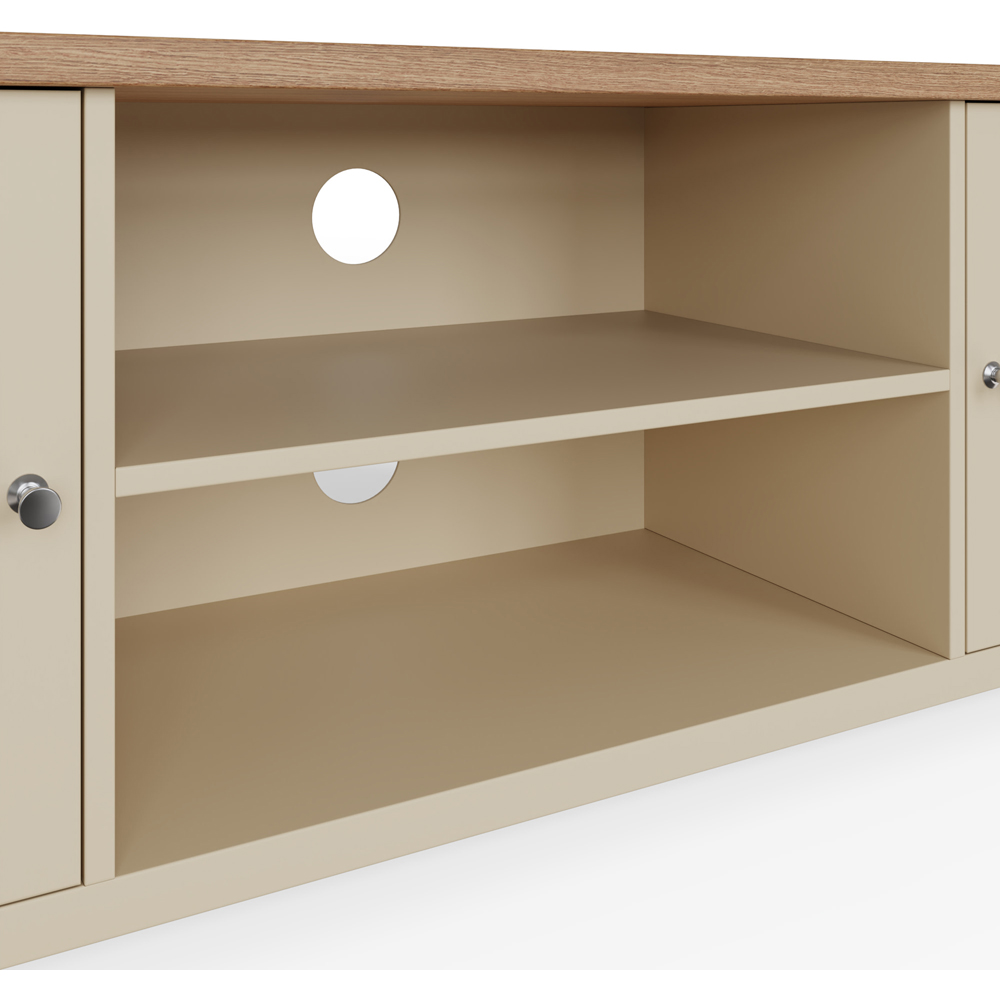 GFW Lancaster 2 Door 2 Shelf Cream Large TV Unit Image 6