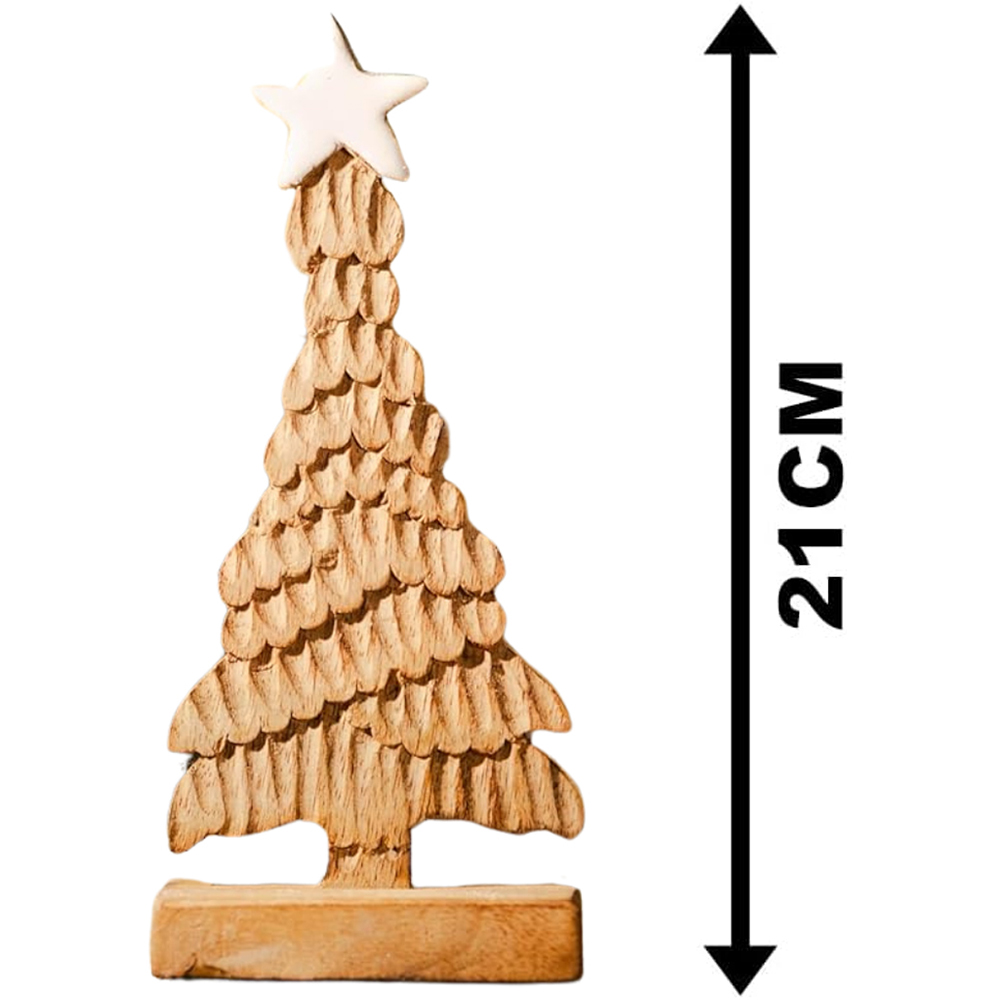 Marco Paul Carved Wooden Xmas Tree Image 7