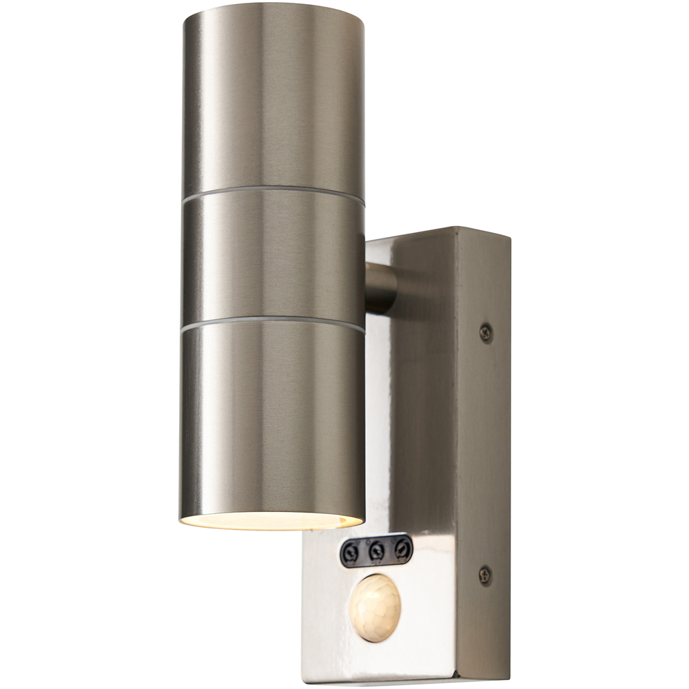 Zink Luna 2 Light Stainless Steel Up and Down Wall Light with PIR Sensor Image 3