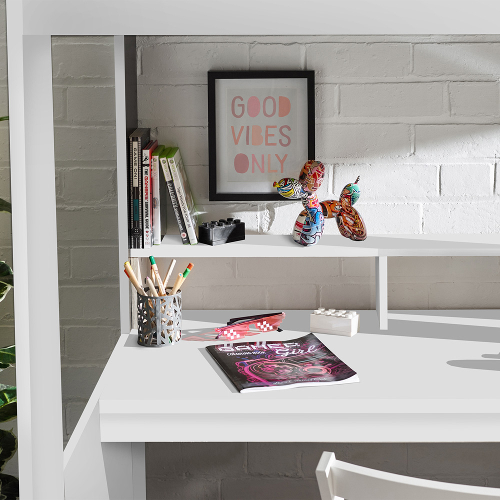 Julian Bowen Blaze All White Gaming Bunk Bed with Storage Image 4