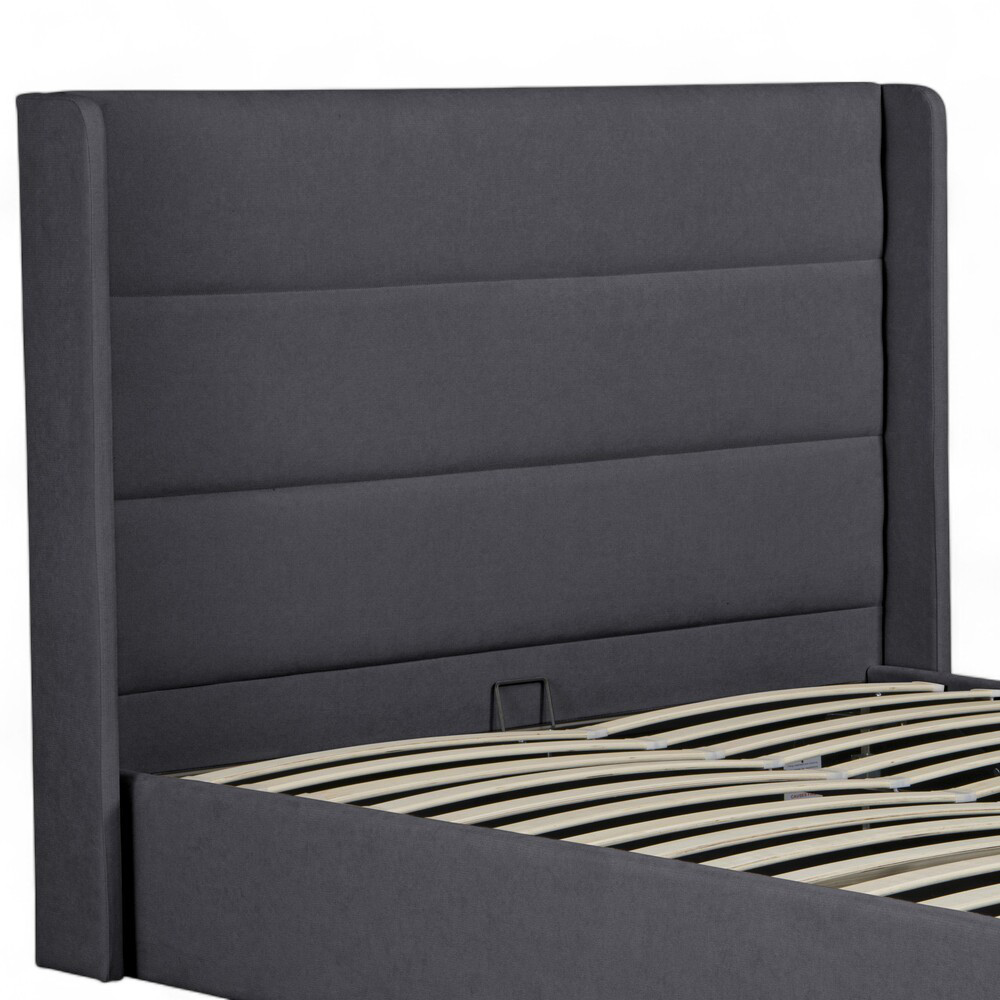 Wilmslow Double Charcoal Grey Ottoman Bed Image 5