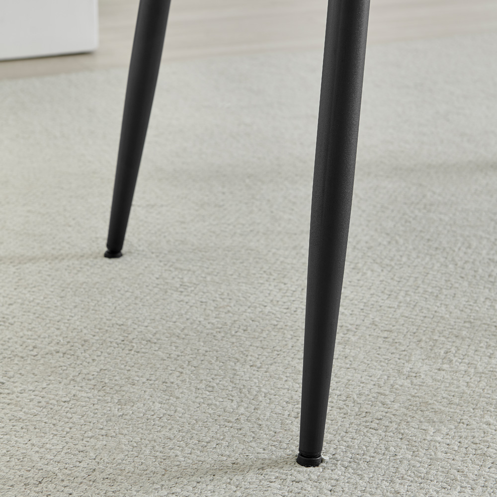 Furniturebox Sienna 4 Seater Marble Effect Ceramic Dining Table Grey Image 4