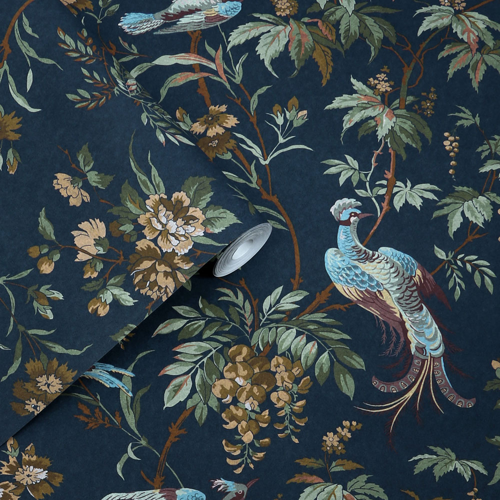 Laura Ashley Attleton Midnight Wallpaper Image 2