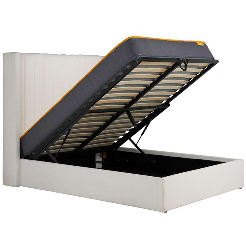 Birlea Maisey King Size White Boucle Ottoman Bed Image 4