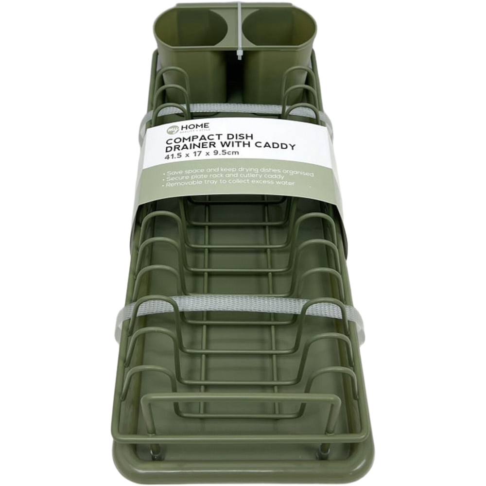 My Home Compact Dish Drainer Caddy Olive Image 3