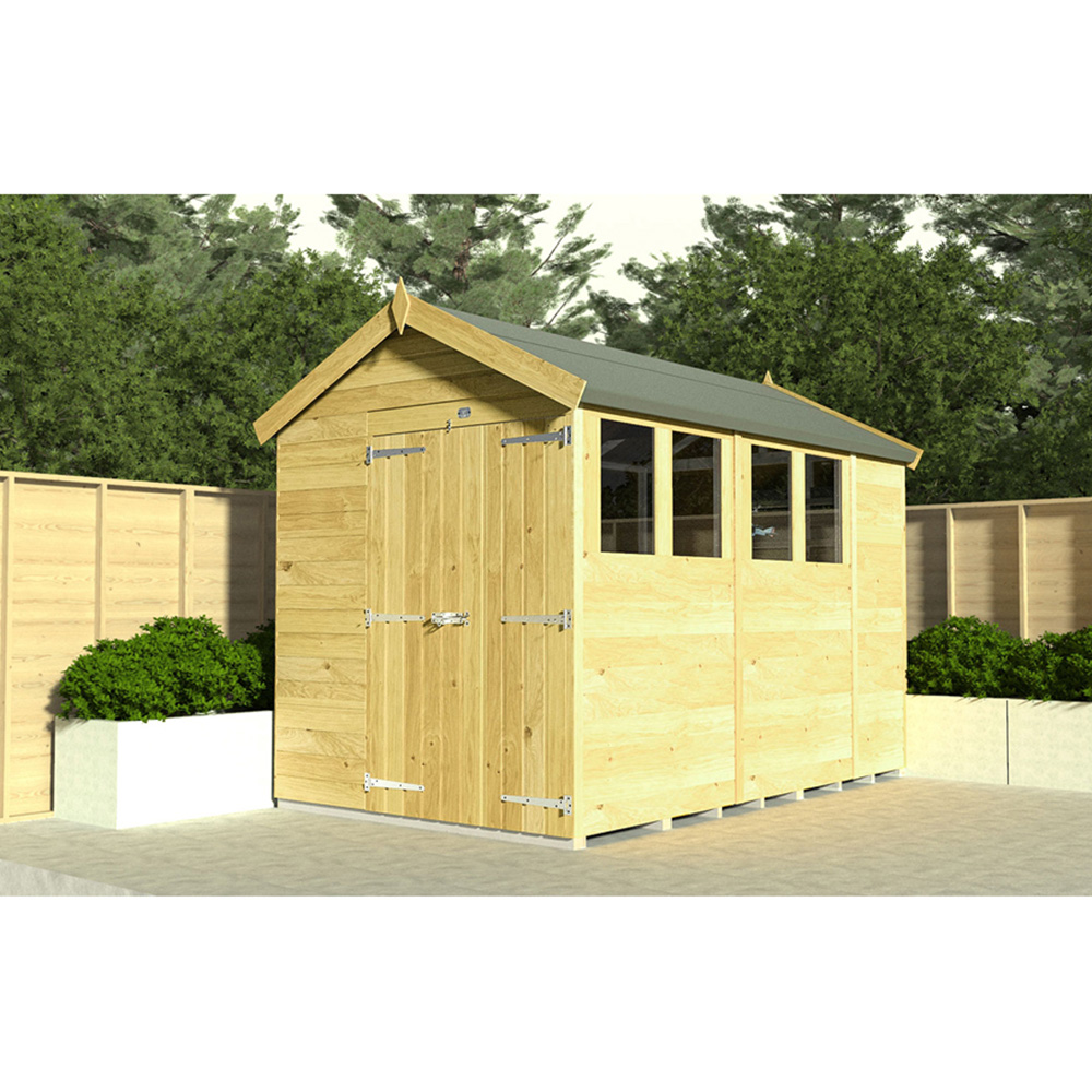 DIY Sheds 7 x 17ft Tongue and Groove Timber Apex Security Shed Image 2