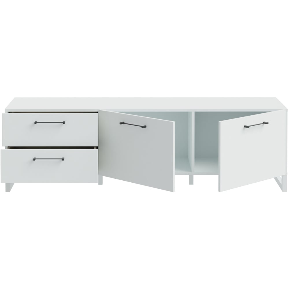 Florence Sali 2 Door 2 Drawer Light Grey TV Unit Image 5