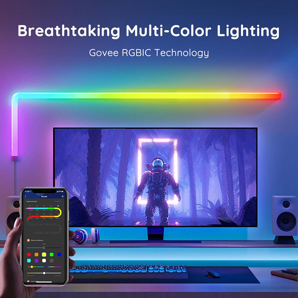 Govee Glide RGBIC LED Smart Wall Light 7 Pack Image 5