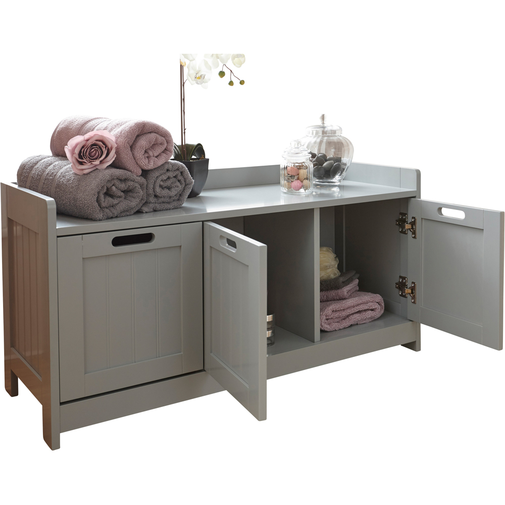 GFW Colonial White 3 Door Bathroom Storage Unit Image 3