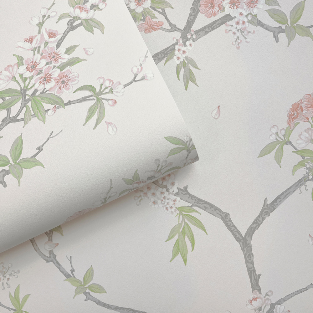 Holden Decor Cherry Blossom Cream and Pink Wallpaper Image 2