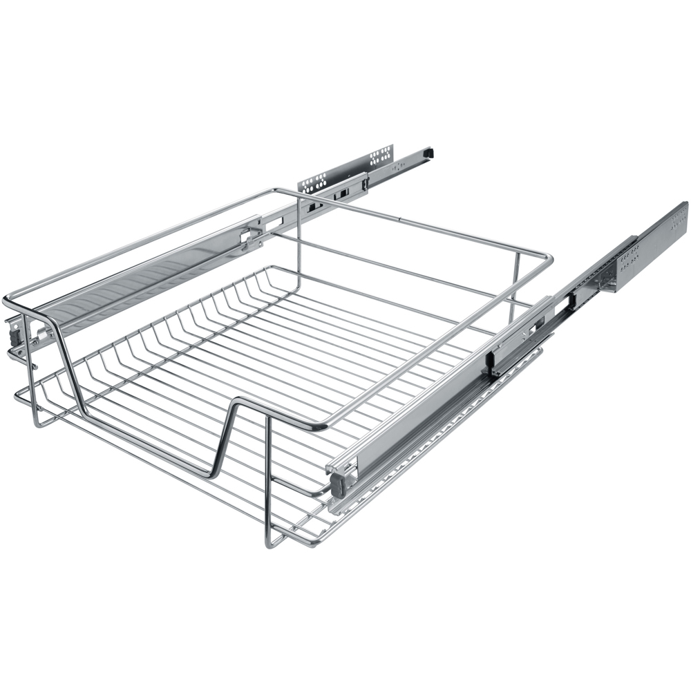 tectake Grey Drawer with Telescopic Drawer Runners 14 x 47 x 44cm Image 3