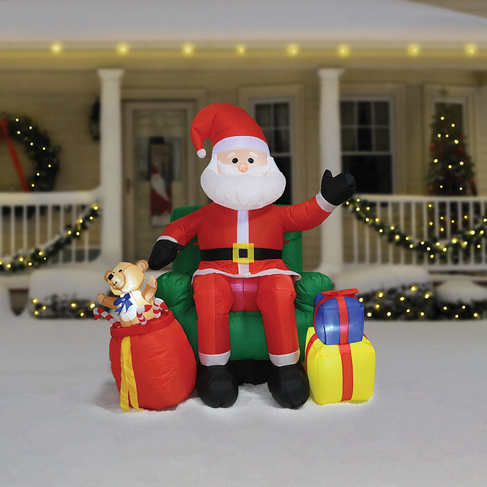 Armchair Inflatable Santa 6ft Image 5