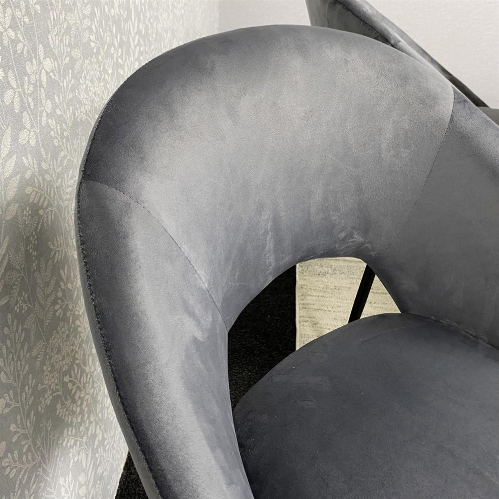 Kosy Koala 4 Seater Grey Velvet Wooden Dining Table Set with Bench Image 3