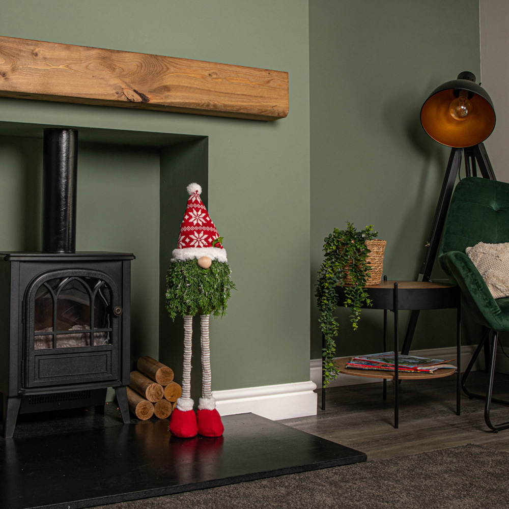 Samuel Alexander Red and White Christmas Tree Standing Gonk with Snowflake Hat 76cm Image 7