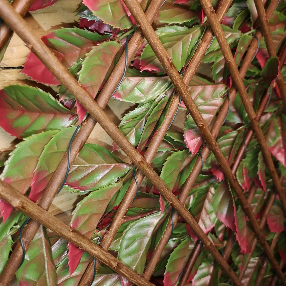 Samuel Alexander Artificial Red Beech Leaf Fence Garden Trellis Image 6