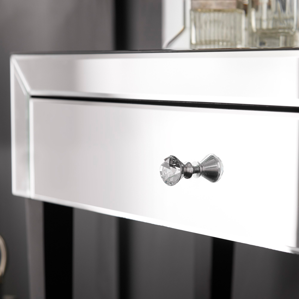 CARME Home Laguna Single Drawer Mirrored Dressing Table Image 5