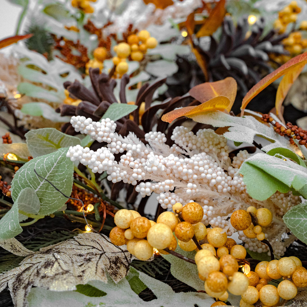 Norfolk Amberwood 75 Warm White LED Christmas Wreath 66cm Image 9