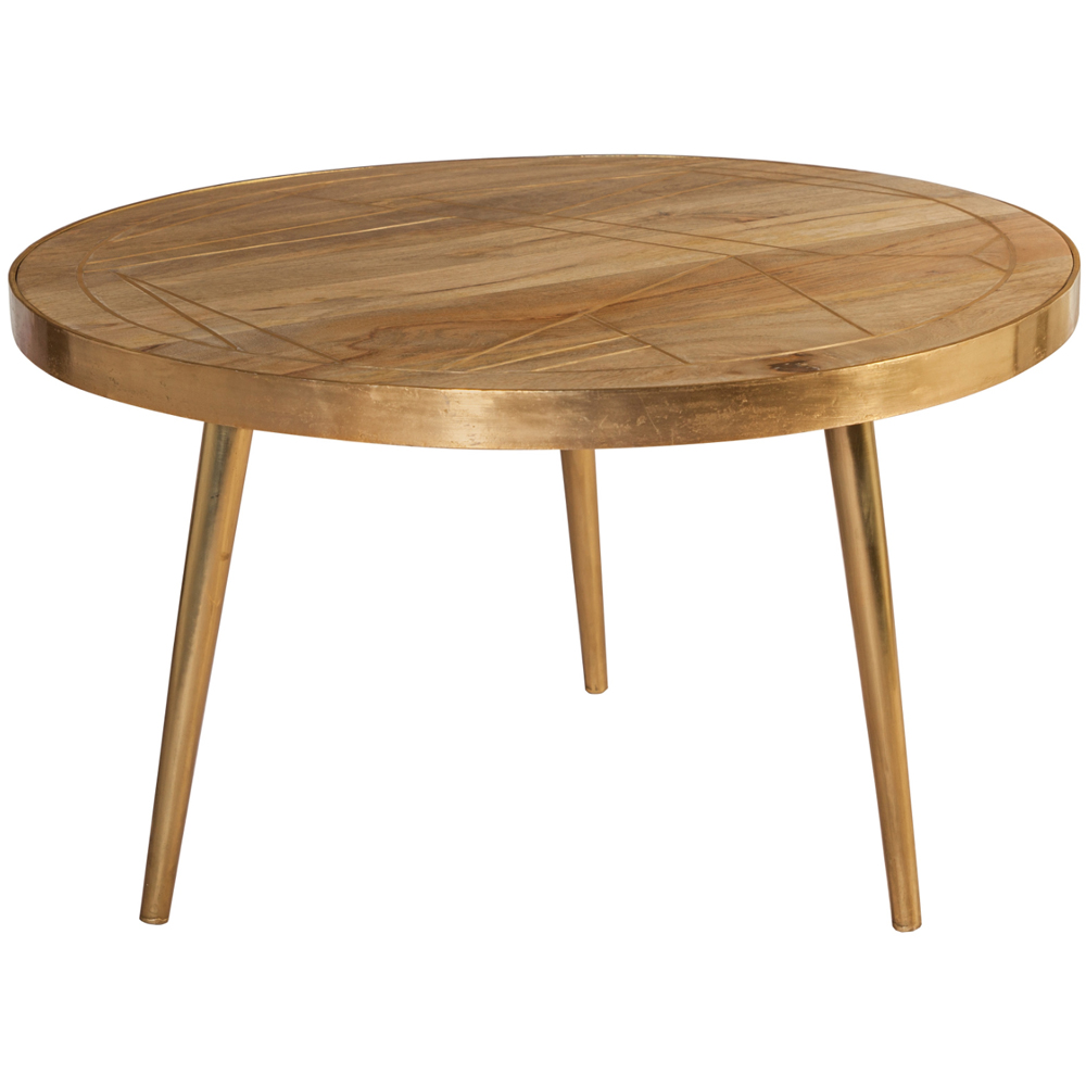 Brooklyn Huyen Light Gold Round Coffee Table Image 2