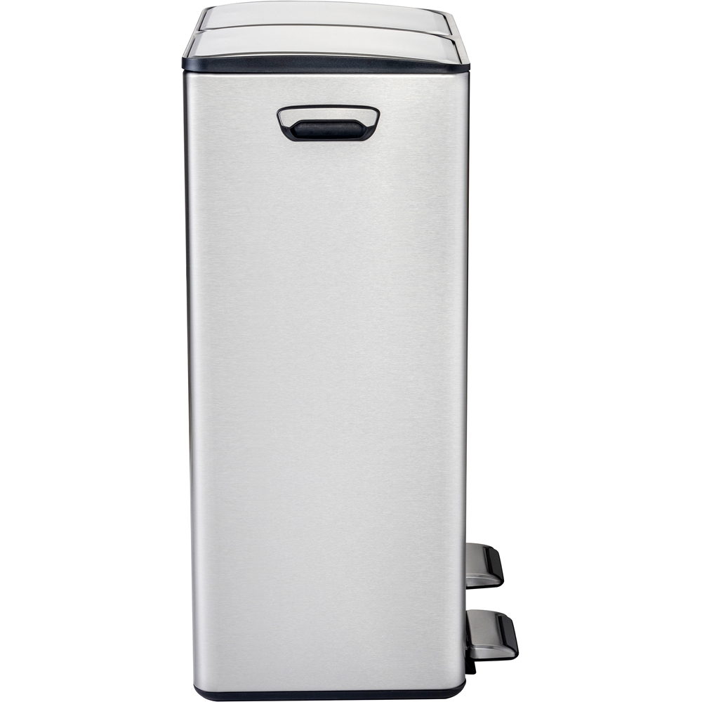 Charles Bentley 2 Compartment Stainless Steel Kitchen Pedal Bin 60L Image 6