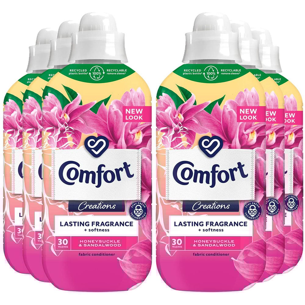 Comfort Creations Honeysuckle and Sandalwood Fabric Conditioner 30 Washes 900ml 6 Pack Image 1